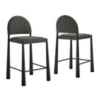 Modway Hayley Upholstered Fabric Counter Stools Set of 2