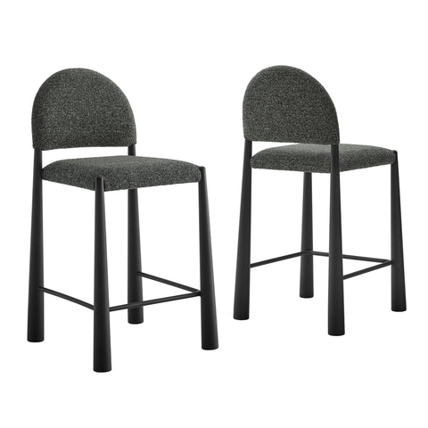Modway Hayley Upholstered Fabric Counter Stools Set of 2