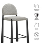 Modway Hayley Upholstered Fabric Counter Stools Set of 2