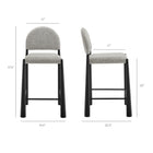 Modway Hayley Upholstered Fabric Counter Stools Set of 2
