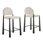 Modway Hayley Upholstered Fabric Counter Stools Set of 2
