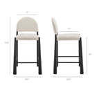 Modway Hayley Upholstered Fabric Counter Stools Set of 2