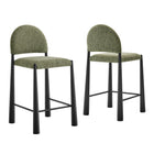 Modway Hayley Upholstered Fabric Counter Stools Set of 2