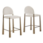 Modway Hayley Upholstered Fabric Counter Stools Set of 2