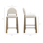 Modway Hayley Upholstered Fabric Counter Stools Set of 2