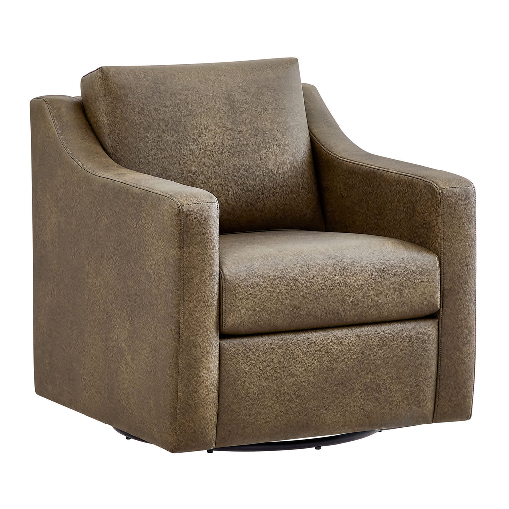 Modway Liora Vegan Leather Swivel Armchair