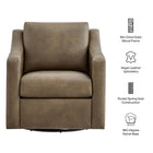 Modway Liora Vegan Leather Swivel Armchair
