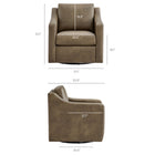 Modway Liora Vegan Leather Swivel Armchair