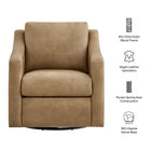 Modway Liora Vegan Leather Swivel Armchair