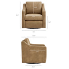 Modway Liora Vegan Leather Swivel Armchair