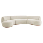Modway Rialta 3 Piece Curved Performance Velvet Sectional Sofa
