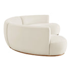 Modway Rialta 3 Piece Curved Performance Velvet Sectional Sofa