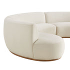 Modway Rialta 3 Piece Curved Performance Velvet Sectional Sofa