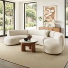 Modway Rialta 3 Piece Curved Performance Velvet Sectional Sofa
