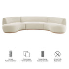 Modway Rialta 3 Piece Curved Performance Velvet Sectional Sofa