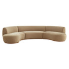 Modway Rialta 3 Piece Curved Performance Velvet Sectional Sofa