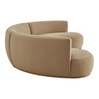 Modway Rialta 3 Piece Curved Performance Velvet Sectional Sofa