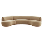 Modway Rialta 3 Piece Curved Performance Velvet Sectional Sofa