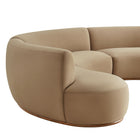 Modway Rialta 3 Piece Curved Performance Velvet Sectional Sofa