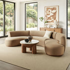 Modway Rialta 3 Piece Curved Performance Velvet Sectional Sofa