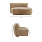 Modway Rialta 3 Piece Curved Performance Velvet Sectional Sofa