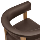 Modway Imogen Premium Vegan Leather Barrel Dining Chairs Set of 2
