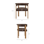 Modway Imogen Premium Vegan Leather Barrel Dining Chairs Set of 2