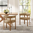Modway Imogen Premium Vegan Leather Barrel Dining Chairs Set of 2