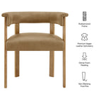 Modway Imogen Premium Vegan Leather Barrel Dining Chairs Set of 2