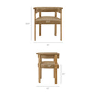 Modway Imogen Premium Vegan Leather Barrel Dining Chairs Set of 2