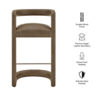 Modway Winslow Premium Vegan Leather Bar Stool Set of 2