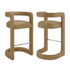 Modway Winslow Premium Vegan Leather Bar Stool Set of 2