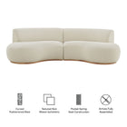 Modway Rialta 2 Piece Curved Slub Weave Fabric Sectional Sofa