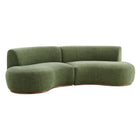Modway Rialta 2 Piece Curved Slub Weave Fabric Sectional Sofa