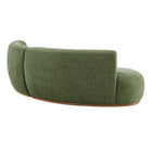 Modway Rialta 2 Piece Curved Slub Weave Fabric Sectional Sofa