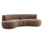 Modway Rialta 2 Piece Curved Slub Weave Fabric Sectional Sofa