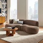 Modway Rialta 2 Piece Curved Slub Weave Fabric Sectional Sofa
