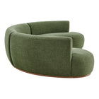 Modway Rialta 3 Piece Curved Slub Weave Fabric Sectional Sofa