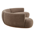 Modway Rialta 3 Piece Curved Slub Weave Fabric Sectional Sofa