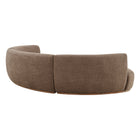 Modway Rialta 3 Piece Curved Slub Weave Fabric Sectional Sofa