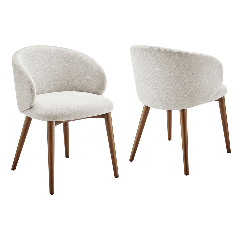 Modway Anelle Upholstered Fabric Dining Chairs Set of 2