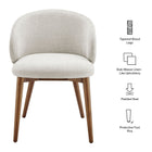 Modway Anelle Upholstered Fabric Dining Chairs Set of 2