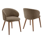 Modway Anelle Upholstered Fabric Dining Chairs Set of 2