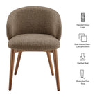 Modway Anelle Upholstered Fabric Dining Chairs Set of 2