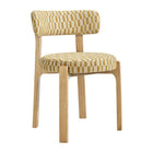 Modway Marsha Retro Upholstered Fabric Dining Chairs Set of 2