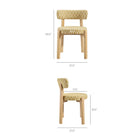 Modway Marsha Retro Upholstered Fabric Dining Chairs Set of 2