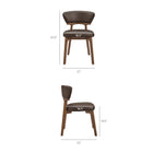 Modway Daphne Vegan Leather Dining Chairs Set of 2