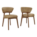 Modway Daphne Vegan Leather Dining Chairs Set of 2