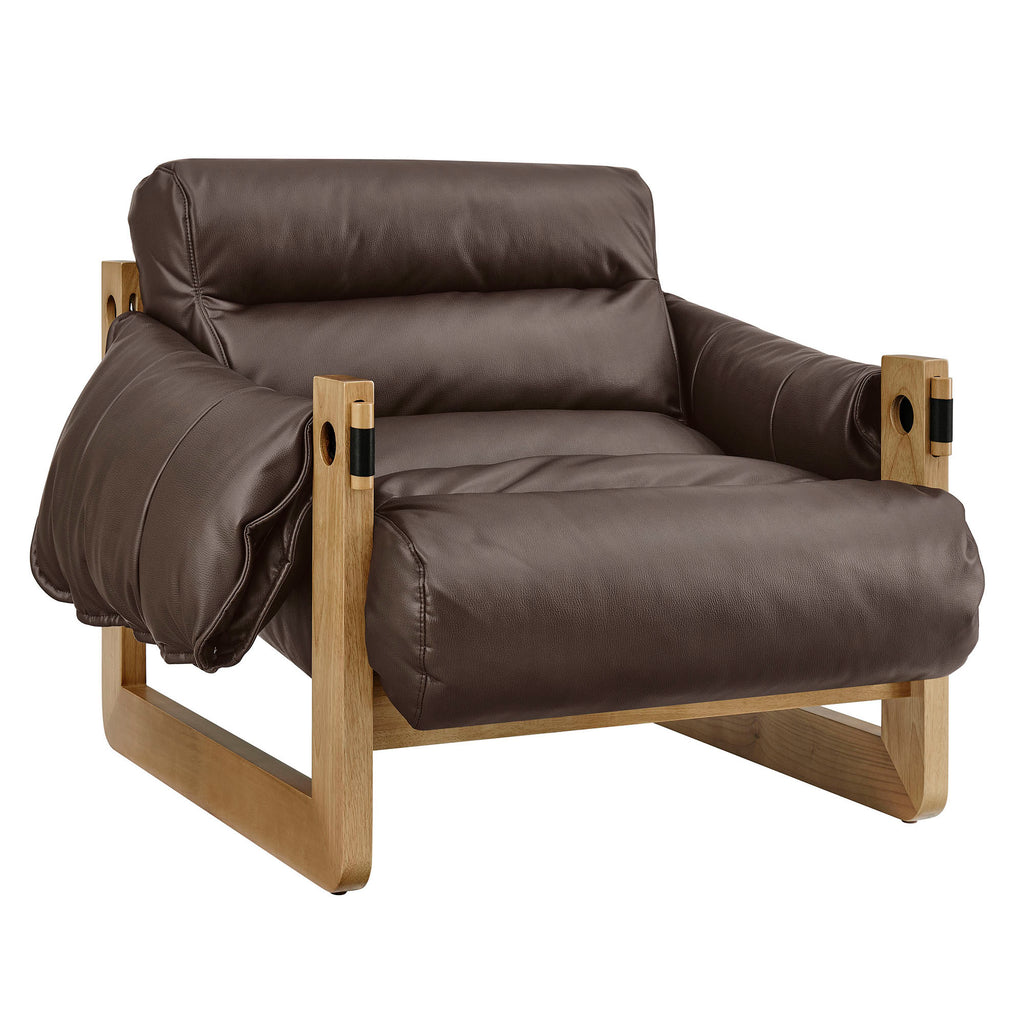 Modway Sorelle Vegan Leather Sling Lounge Chair
