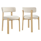 Modway Marsha Upholstered Fabric Dining Chairs Set of 2